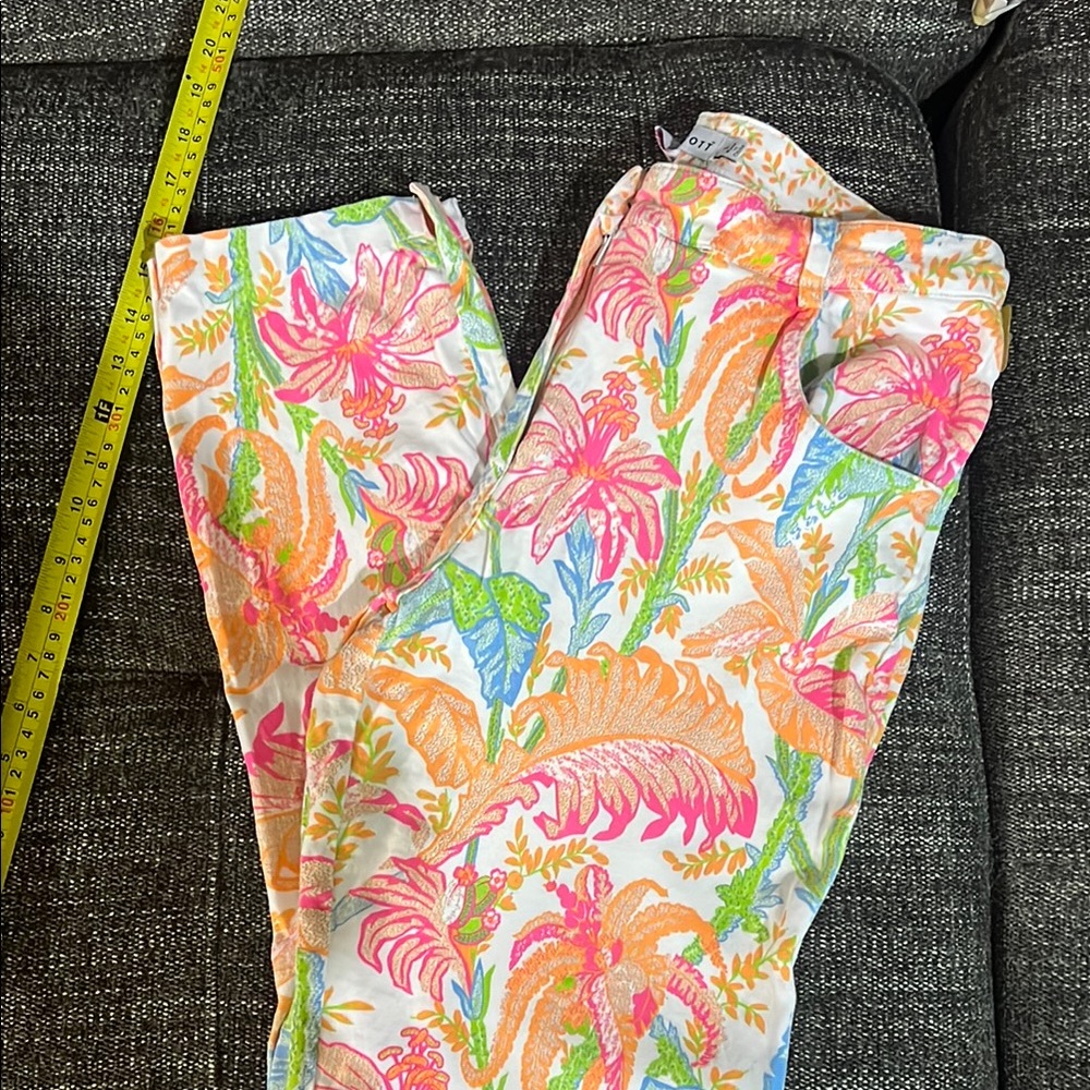 Gretchen Scott Floral Print Stretch Pants - Pink, Orange, Green